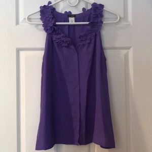 Jcrew Petal Collar Cami Size Small Purple